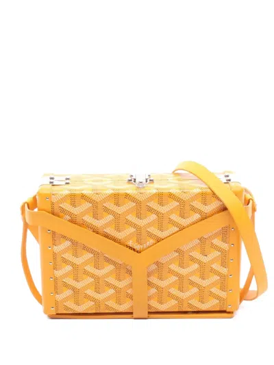 Pre-owned Goyard 2010s Minaudière Trunk Bag In Yellow