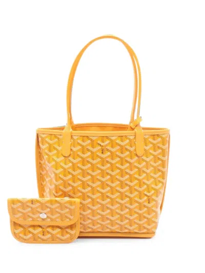 Pre-owned Goyard 2010s Mini Ange Tote Bag In Yellow