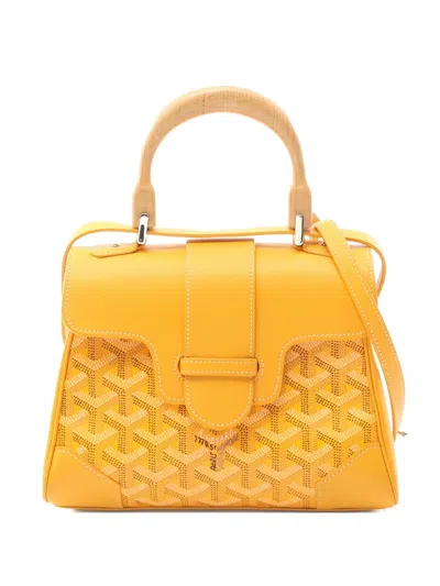 Pre-owned Goyard 2010s Mini Saigon Handbag In Yellow