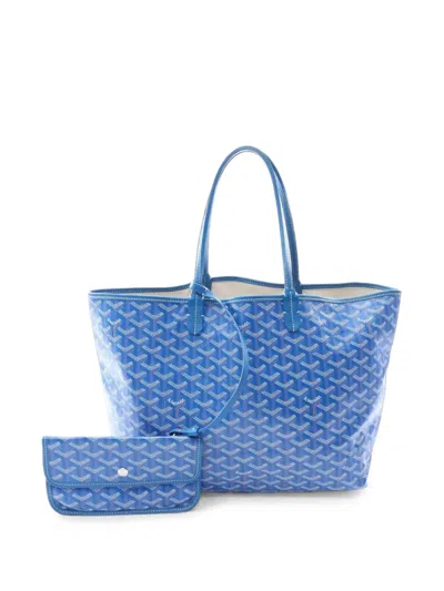 Pre-owned Goyard 2010s Saint Louis Pm Tote Bag In Blue