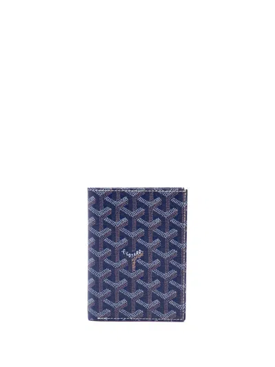 Pre-owned Goyard 2011 Ine Grenelle Passport Cover In Blue