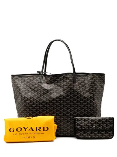 Pre-owned Goyard 2011 Ine Saint Louis Gm Tote Bag In Black