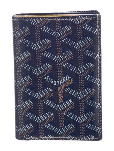 Pre-owned Goyard 2012 Ine Bifold Wallet In Blue