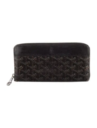 Pre-owned Goyard 2012 Ine Matignon Continental Continental Wallet In Black