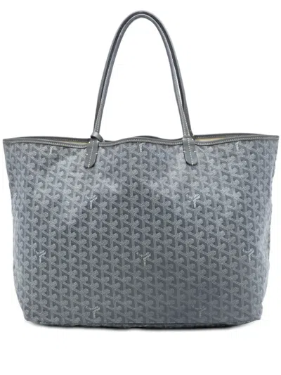 Pre-owned Goyard 2012 Ine Saint Louis Gm Tote Bag In Gray
