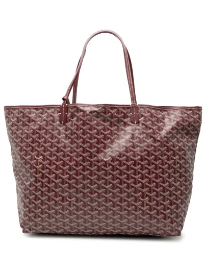 Pre-owned Goyard 2012 Ine Saint Louis Gm Tote Bag In Red