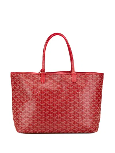 Pre-owned Goyard 2012 Ine Saint Louis Pm Tote Bag In Red
