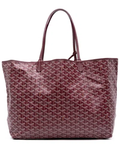 Pre-owned Goyard 2012 Ine Saint Louis Pm Tote Bag In Red
