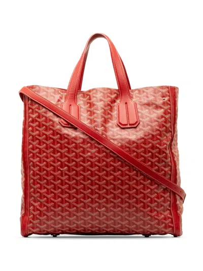 Pre-owned Goyard 2012 Ine Voltaire Satchel In Red