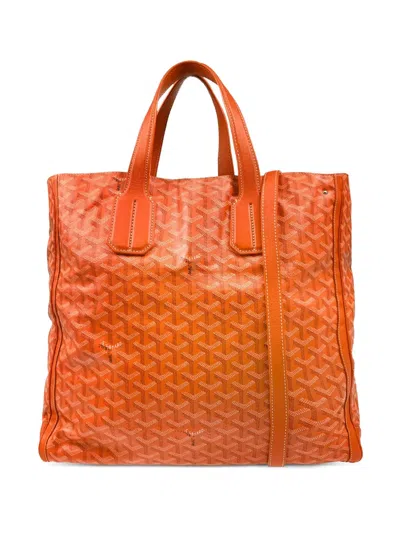 Pre-owned Goyard 2012 Voltaire Tote Bag In Orange