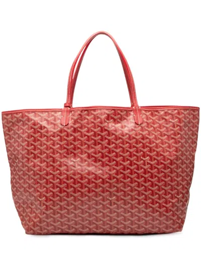 Pre-owned Goyard 2013 Ine Saint Louis Gm Tote Bag In Red