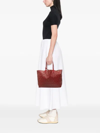 Pre-owned Goyard 2013 Ine Saint Louis Pm Tote Bag In Red