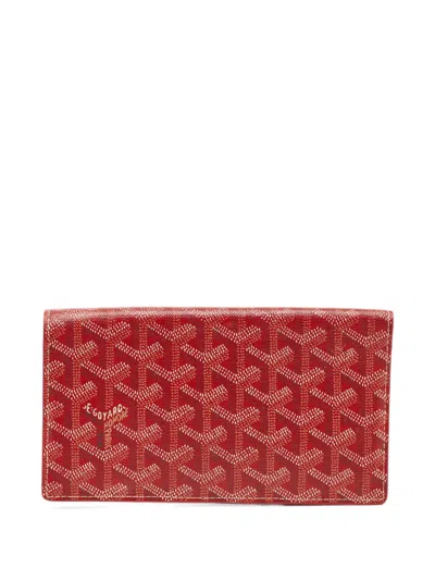 Pre-owned Goyard 2013 Richelieu Ine Long Wallet In Red