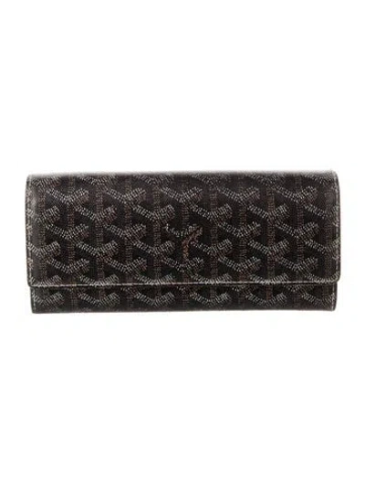 Pre-owned Goyard 2013 Varenne Continental Wallet In Black