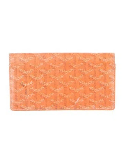 Pre-owned Goyard 2014 Bifold Wallet In Orange