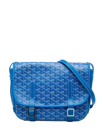 Pre-owned Goyard 2014 Ine Belvedere Mm Crossbody Bag In Blue