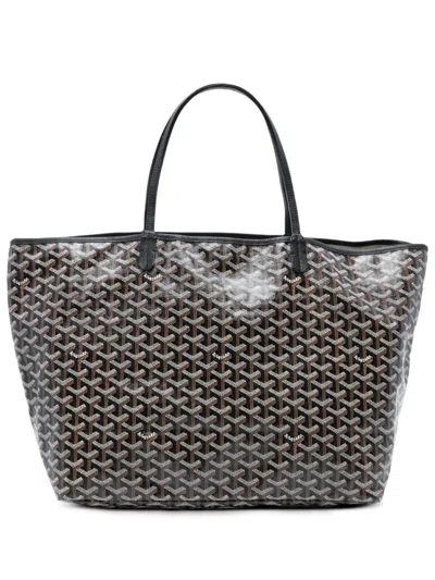 Pre-owned Goyard 2014 Ine Saint Louis Gm Tote Bag In Black