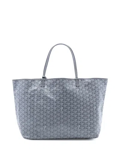 Pre-owned Goyard 2014 Ine Saint Louis Gm Tote Bag In Gray