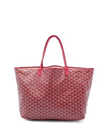 Pre-owned Goyard 2014 Ine Saint Louis Gm Tote Bag In Red