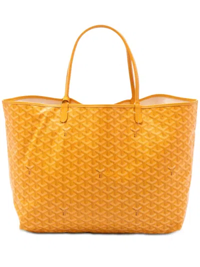Pre-owned Goyard 2014 Ine Saint Louis Gm Tote Bag In Yellow