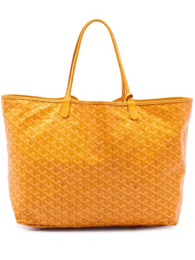 Pre-owned Goyard 2014 Ine Saint Louis Gm Tote Bag In Yellow