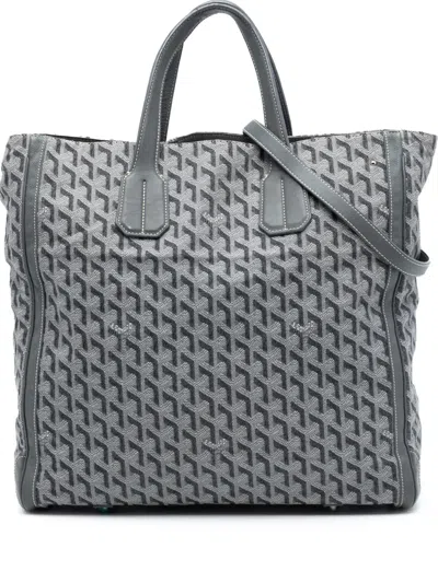 Pre-owned Goyard 2014 Ine Voltaire Satchel In Gray