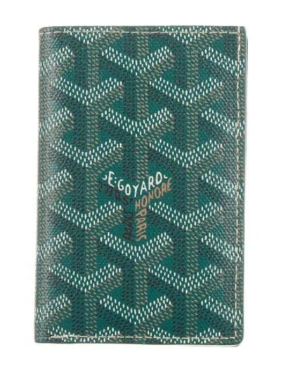 Pre-owned Goyard 2014 Saint Marc Card Holder In Green