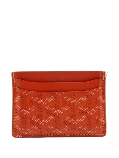 Pre-owned Goyard 2014 Saint Sulpice Ine Card Holder In Orange