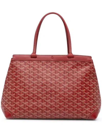 Pre-owned Goyard 2015 Ine Bellechasse Pm Tote Bag In Red