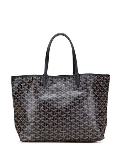 Pre-owned Goyard 2015 Ine Saint Louis Pm Tote Bag In Black