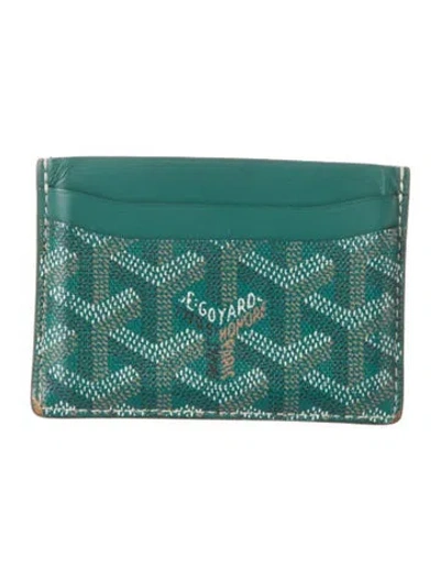 Pre-owned Goyard 2015 Ine Saint Sulpice Card Holder Card Holder In Green