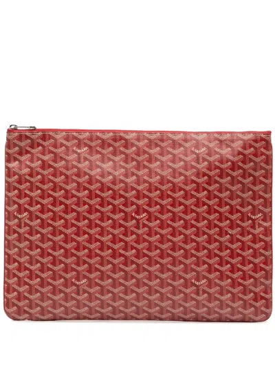 Pre-owned Goyard 2015 Ine Senat Gm Clutch Bag In Red