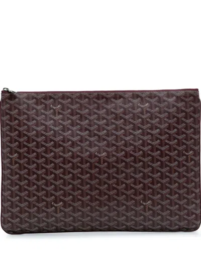 Pre-owned Goyard 2015 Ine Senat Gm Clutch Bag In Red