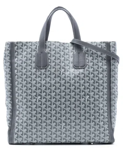 Pre-owned Goyard 2015 Ine Voltaire Satchel In Gray