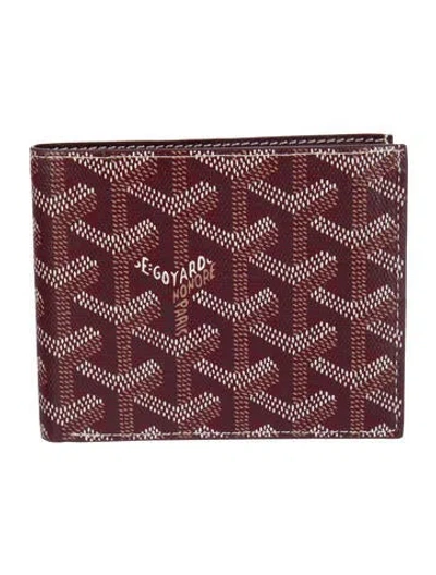 Pre-owned Goyard 2016 Ine Bifold Wallet In Burgundy