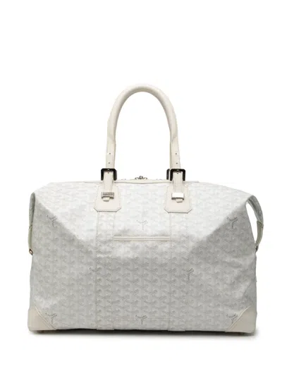 Pre-owned Goyard 2016 Ine Boeing 45 Travel Bag In White