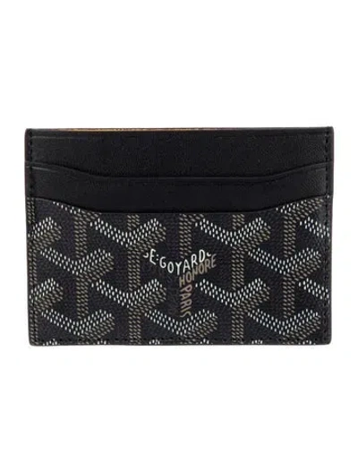 Pre-owned Goyard 2016 Ine Card Holder In Black