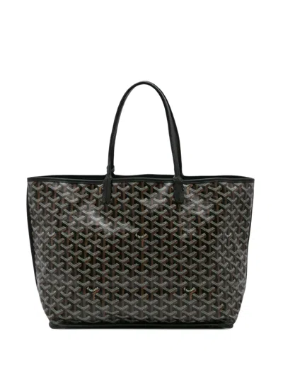 Pre-owned Goyard 2016 Ine Reversible Anjou Pm Tote Bag In Black