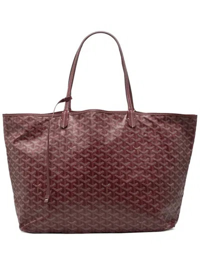 Pre-owned Goyard 2016 Ine Saint Louis Gm Tote Bag In Red
