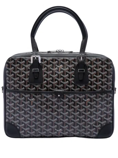 Pre-owned Goyard 2017 Ine Ambassade Pm Business Bag In Black