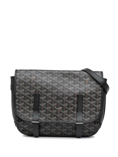 Pre-owned Goyard 2017 Ine Belvedere Mm Crossbody Bag In Black