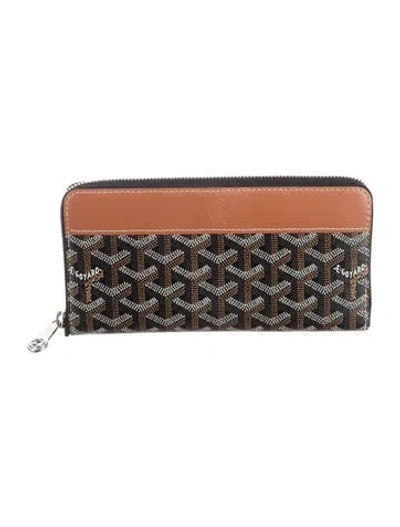 Pre-owned Goyard 2017 Ine Continental Wallet In Black