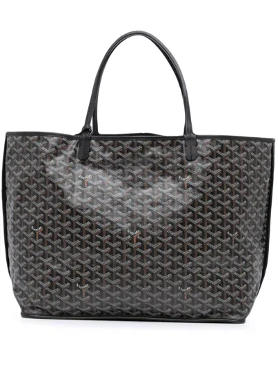 Pre-owned Goyard 2017 Ine Reversible Anjou Gm Tote Bag In Black