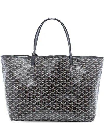 Pre-owned Goyard 2017 Ine Saint Louis Gm Tote Bag In Black