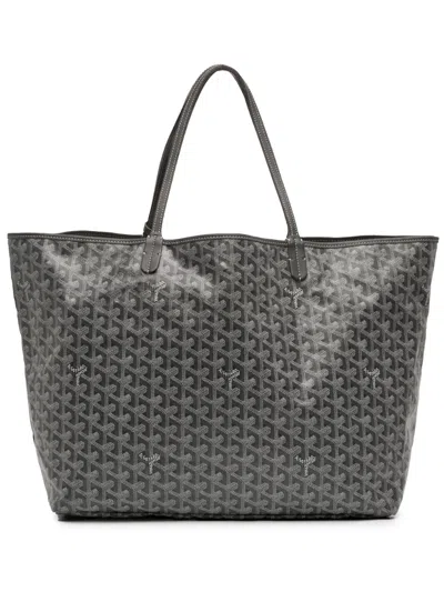 Pre-owned Goyard 2017 Ine Saint Louis Gm Tote Bag In Gray