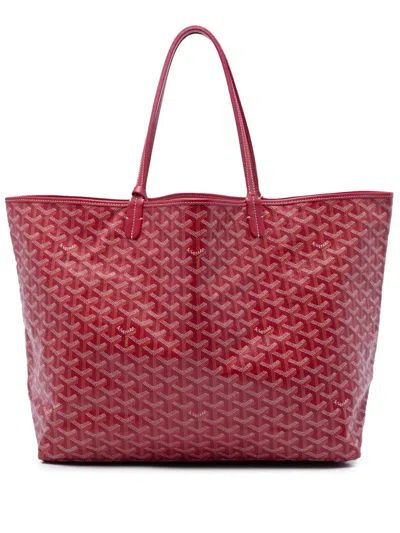 Pre-owned Goyard 2017 Ine Saint Louis Gm Tote Bag In Red