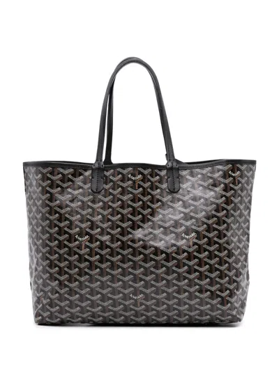 Pre-owned Goyard 2017 Ine Saint Louis Pm Tote Bag In Black