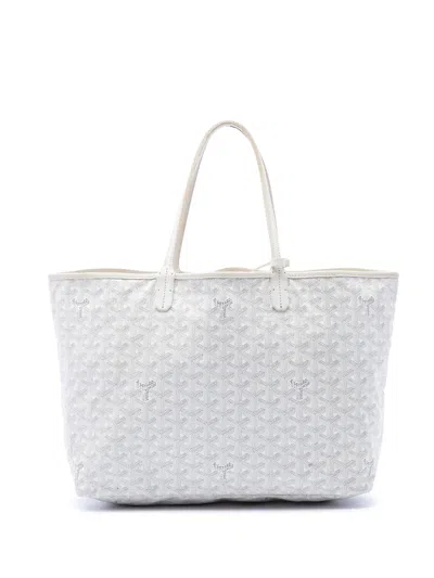 Pre-owned Goyard 2017 Ine Saint Louis Pm Tote Bag In White