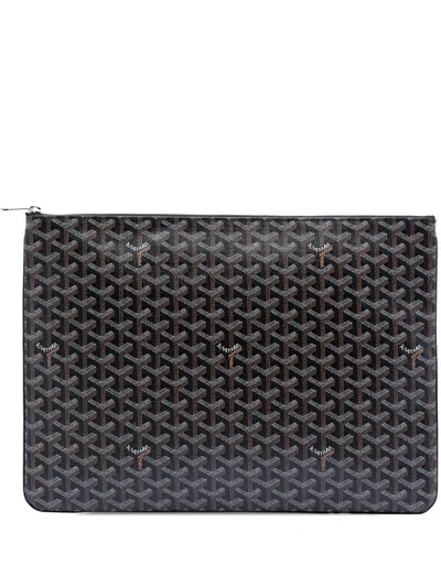 Pre-owned Goyard 2017 Ine Senat Gm Clutch Bag In Black