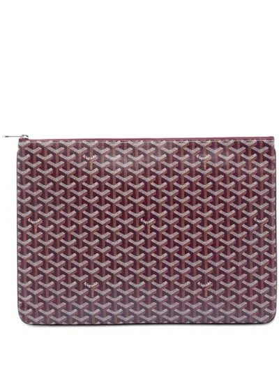 Pre-owned Goyard 2017 Ine Senat Gm Clutch Bag In Red